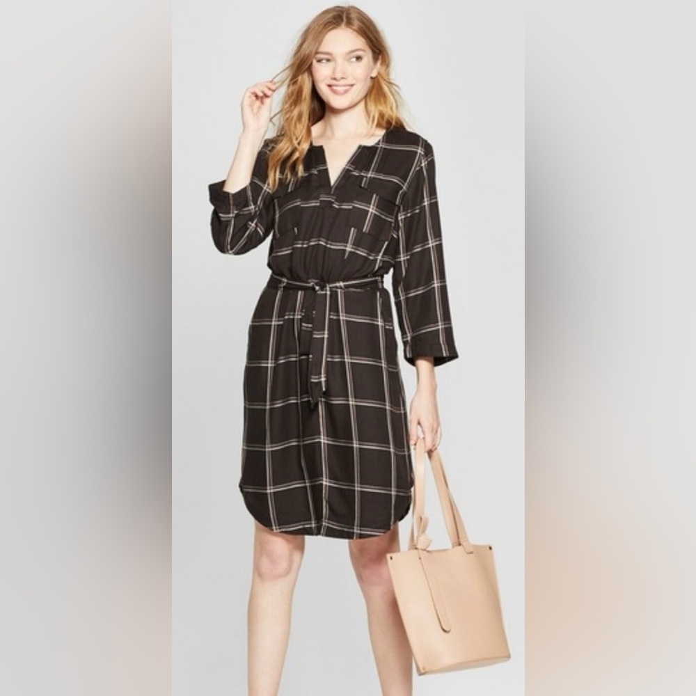 A New Day Belted Shirt Dress